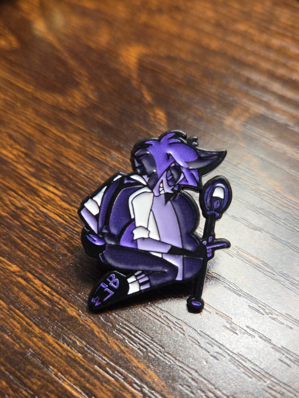 Purple Cartoon Character Enamel Pin - Stylish Accessory